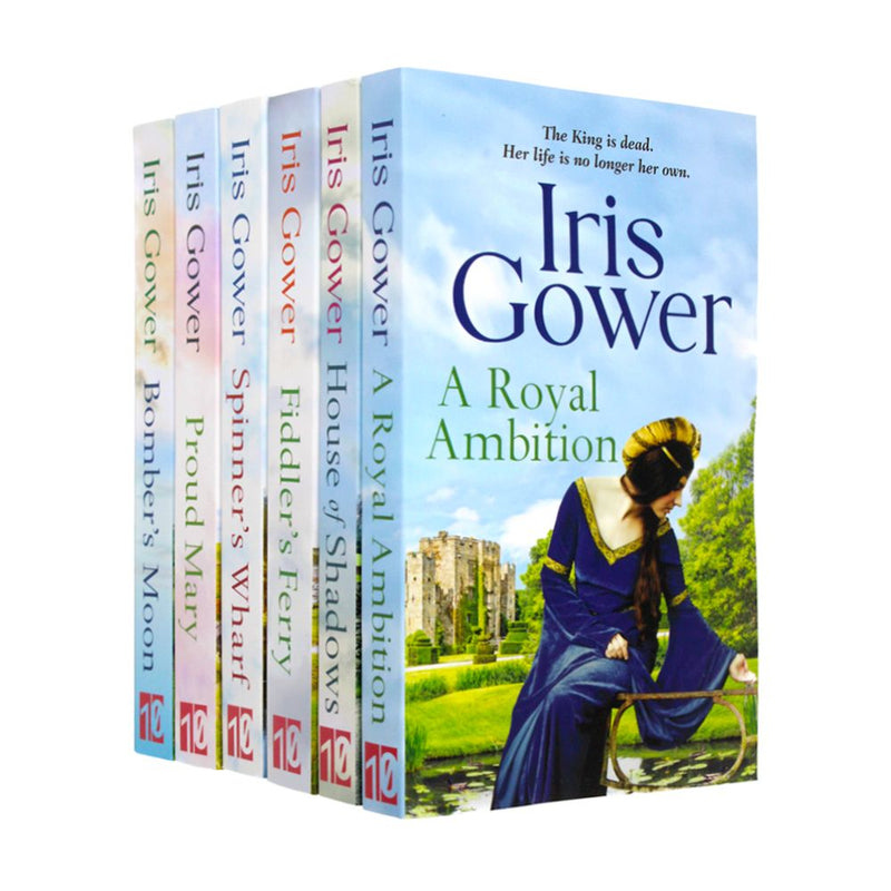 Iris Gower 6 books Collection ( Royal Ambition, House of Shadows, Fiddler Ferry, Spinner Wharf, Proud Mary, Bomber Moon)