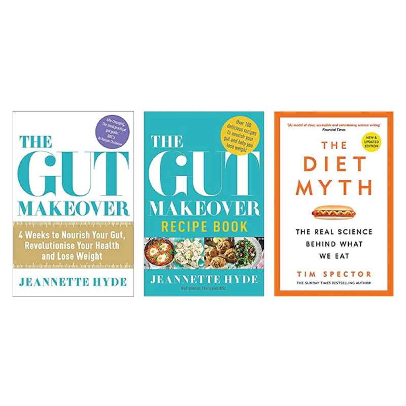 The Gut Makeover, Recipe Book By Jeannette Hyde & The Diet Myth By Tim Spector 3 Books Collection Set