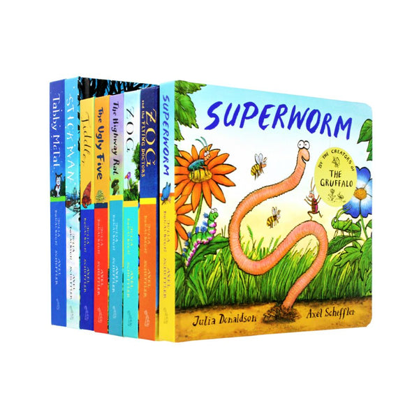 Julia Donaldson and Axel Scheffler 8 Books Collection Set Inc Superworm, Zog, Tiddler, The Ugly Five and More! ( Board Book)