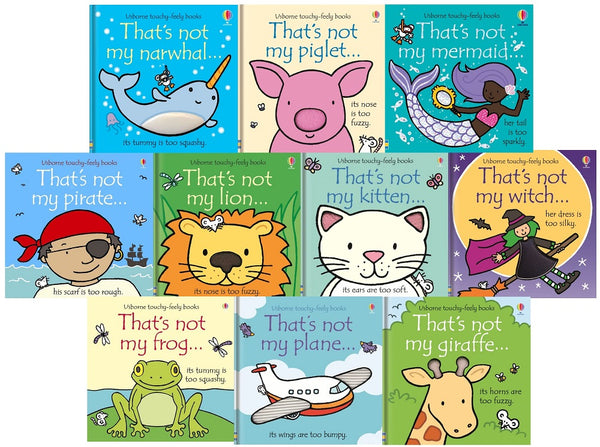 Usborne Thats Not My Toddlers 10 Books Collection Set Pack (Series 2) (Narwhal, Piglet, Mermaid, Pirate, Lion, Kitten, Witch, Frog, Plane, Giraffe)