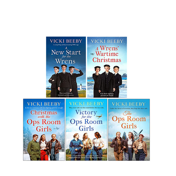 Vicki Beeby Collection 5 Books Collection Set (A Wren’s Wartime Christmas, A New Start for the Wrens, Christmas with the Ops Room Girls, Victory for the Ops Room Girls & The 0ps Room Girls)