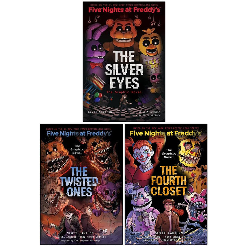 Five Nights at Freddy's Graphic Novel 3-Book Collection by Scott Cawthon – Thrilling Horror Series with Suspense, Adventure & Stunning Illustrations