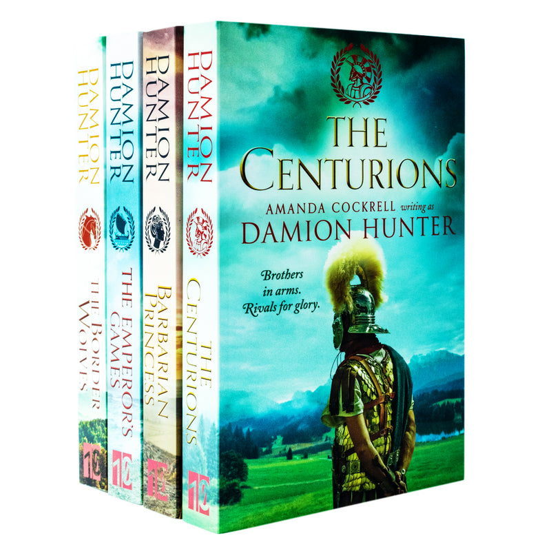 Damion Hunter 4 Books Collection Set (Centurions, Emperor's Games, Barbarian Princess, Border Wolves)