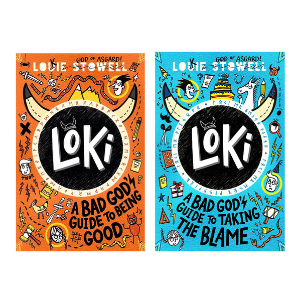Loki A Bad God's Guide Series Collection 2 Book Set (A Bad God's Guide To Taking The Blame & A Bad God's Guide To Being Good) By Louie Stowell