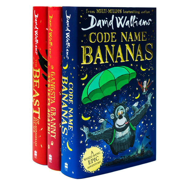 David Walliams 3 Books Set Collection ( Code Name Bananas,Gangsta Granny Strikes Again, The Beast of Buckingham Palace)