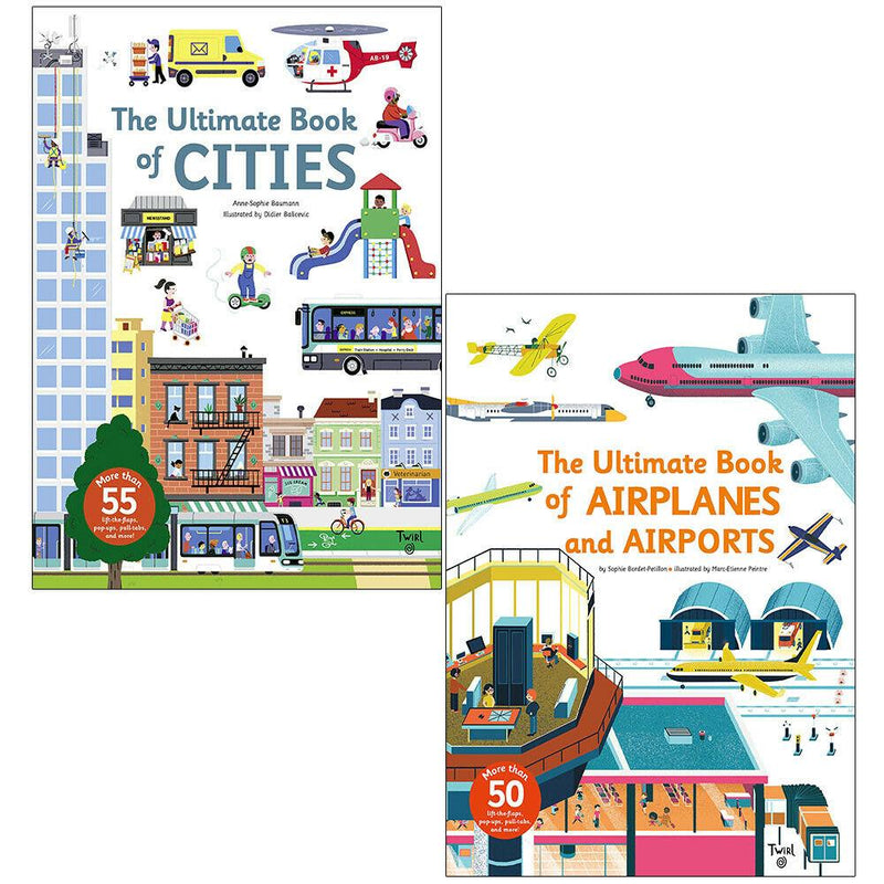 The Ultimate Book Series 2 Books Collection Set, Cities, Airplanes