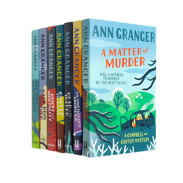 Photo of Campbell & Carter Mystery Series 7 Book Collection by Ann Granger on a White Background