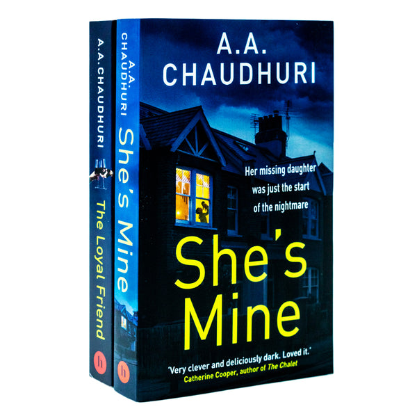 A picture of two A A Chaudhuri novels titled "She's Mine" and "The Loyal Friend"