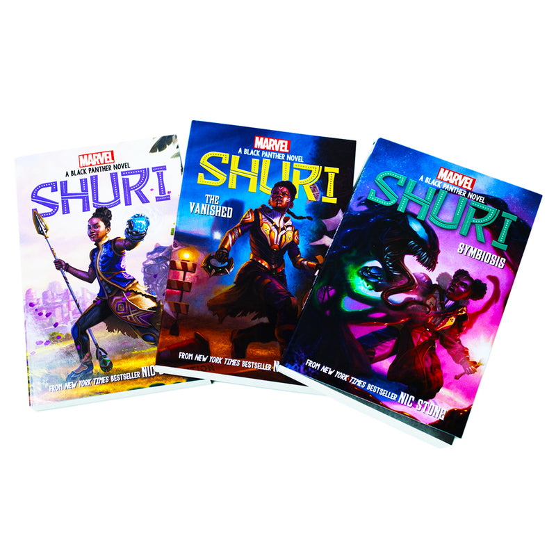 Marvel Black Panther Shuri Series 3 Books Collection Set By Nic Stone (Shuri: A Black Panther, The Vanished & Symbiosis)
