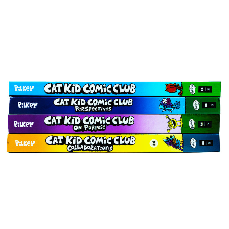 Cat Kid Comic Club Series Collection 4 Books Set By Dav Pilkey (Cat Ki –  Lowplex