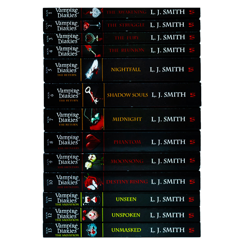 Vampire Diaries Complete Collection by LJ Smith, 13 Book Young Adult Paranormal Romance Series, Teen Fiction, Supernatural Love and Fantasy