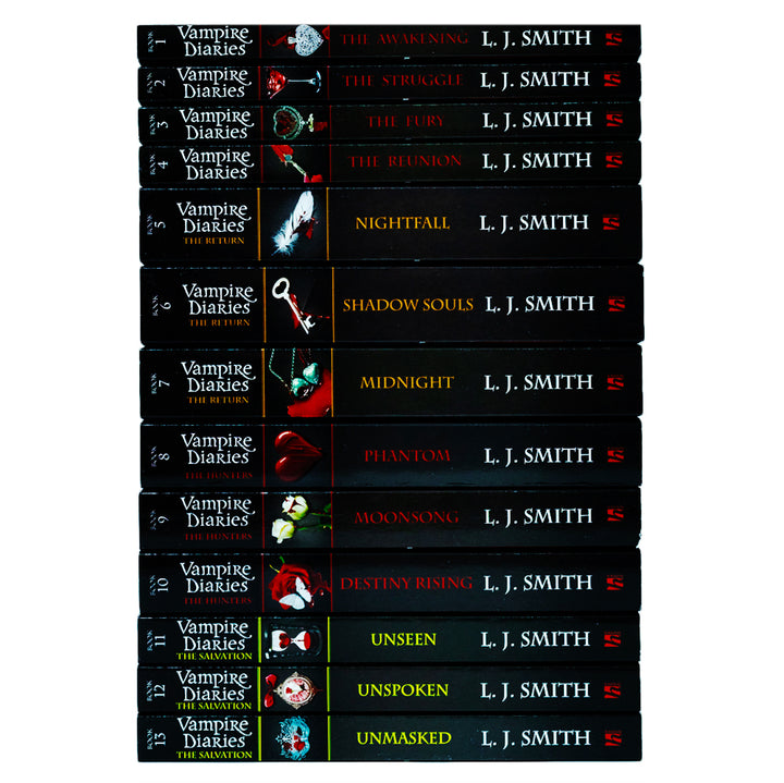 Vampire Diaries Complete Collection by LJ Smith, 13 Book Young Adult Paranormal Romance Series, Teen Fiction, Supernatural Love and Fantasy