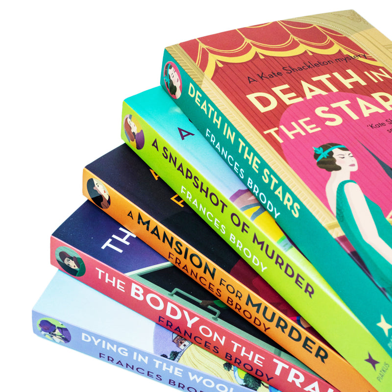 Kate Shackleton Mysteries by Frances Brody 5 Books Collection ( Dying in the Wool, Death in the Stars, A Snapshot of Murder, The Body on the Train, A Mansion for Murder)
