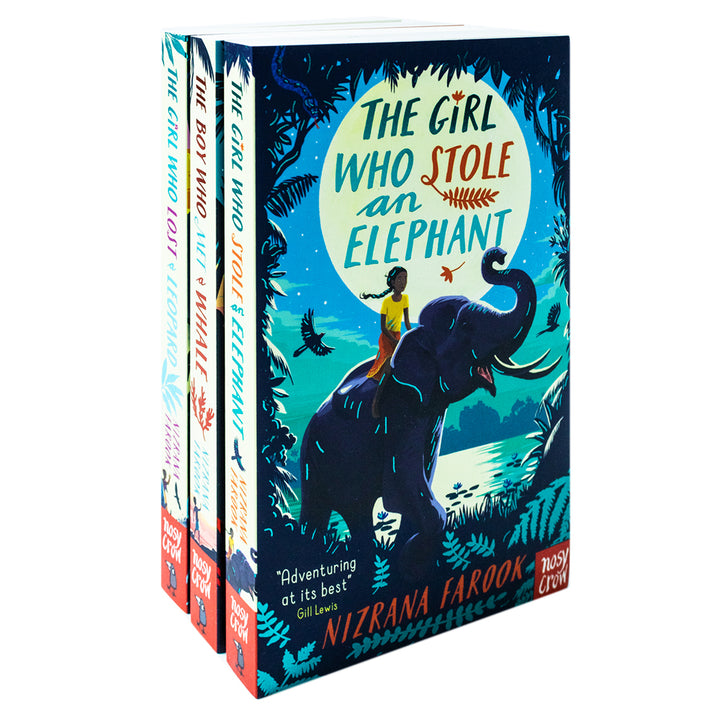 Nizrana Farook 3 Book Adventure Collection Set – The Girl Who Stole an Elephant, The Boy Who Met a Whale & More | Kids’ Fiction, Animals & Fun Tales