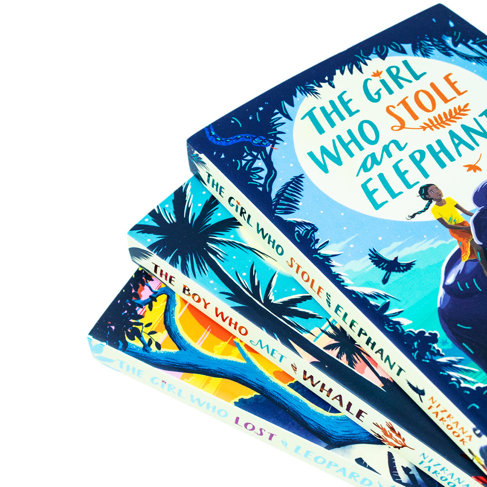 Nizrana Farook 3 Book Adventure Collection Set – The Girl Who Stole an Elephant, The Boy Who Met a Whale & More | Kids’ Fiction, Animals & Fun Tales