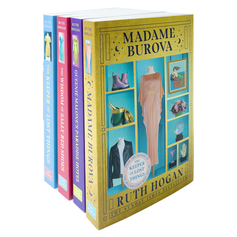 Ruth Hogan 4 Paperback Book Set– The Keeper of Lost Things, Sally Red Shoes, Queenie Malone & Madame Burova| Fiction, novels, storytelling, bestseller