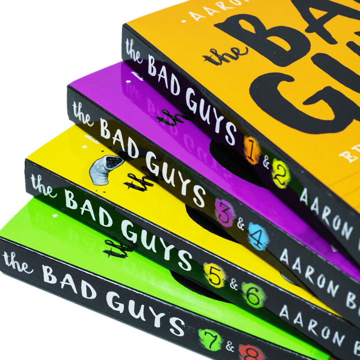 The Bad Guys 4-Book Collection Set (Episodes 1 to 8) by Aaron Blabey – Hilarious Adventure & Comedy Series for Kids with Fun Stories & Illustrations
