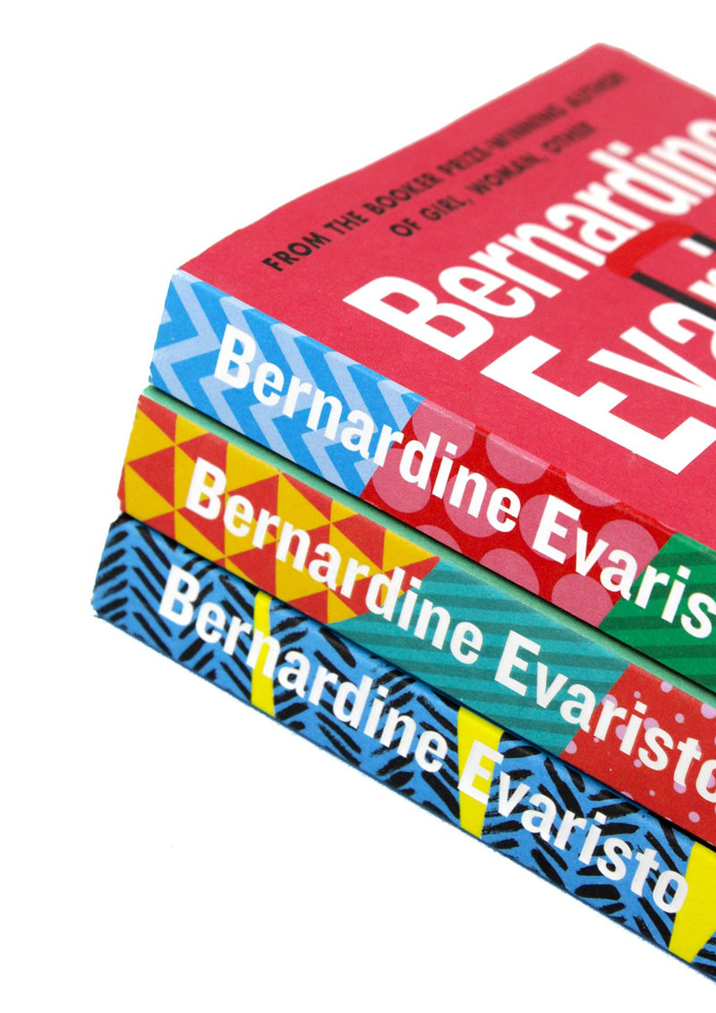 Photo of Bernardine Evaristo 3 Book Set Spines on a White Background