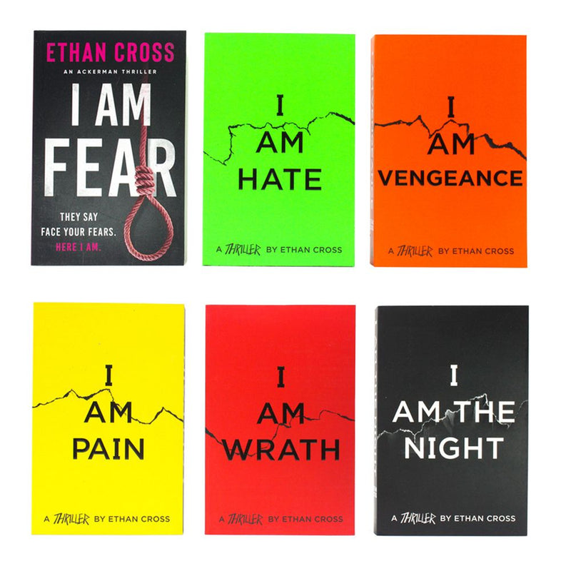 Ackerman Thrillers Series 6 Books Collection Set by Ethan Cross - I Am Fear, I Am The Night, I Am Pain, I Am Wrath