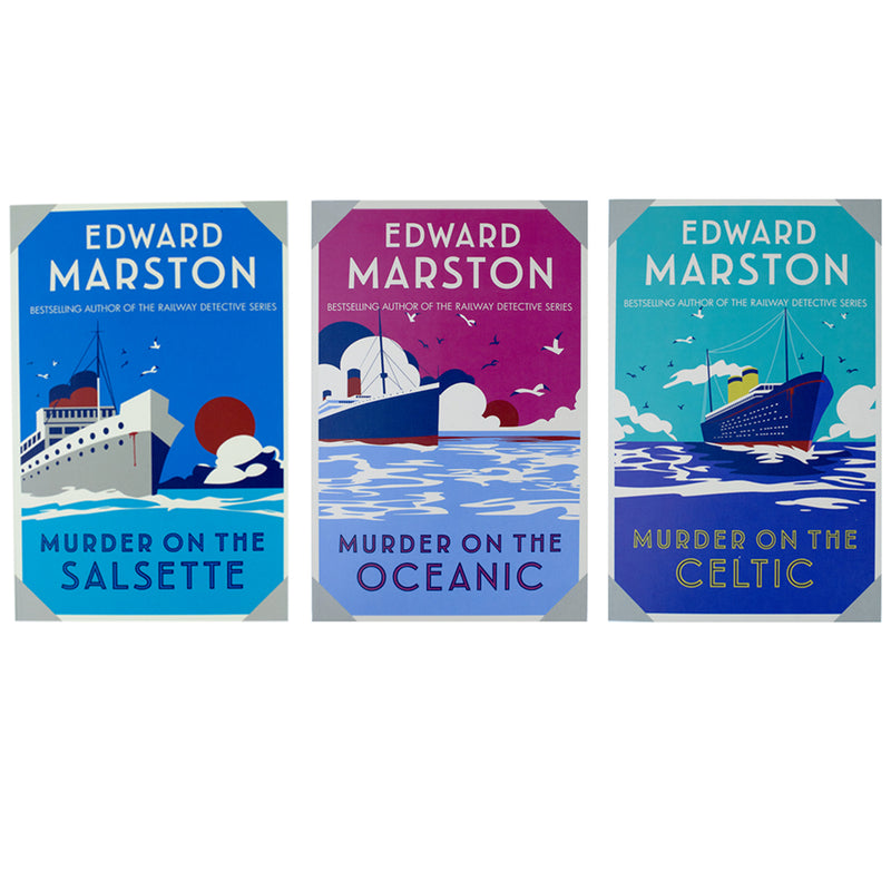 Ocean Liner Murder Mysteries Collection 3 Book Set By Edward Marston ( Murder on the Salsette, Murder on the Oceanic, Murder on the Celtic)