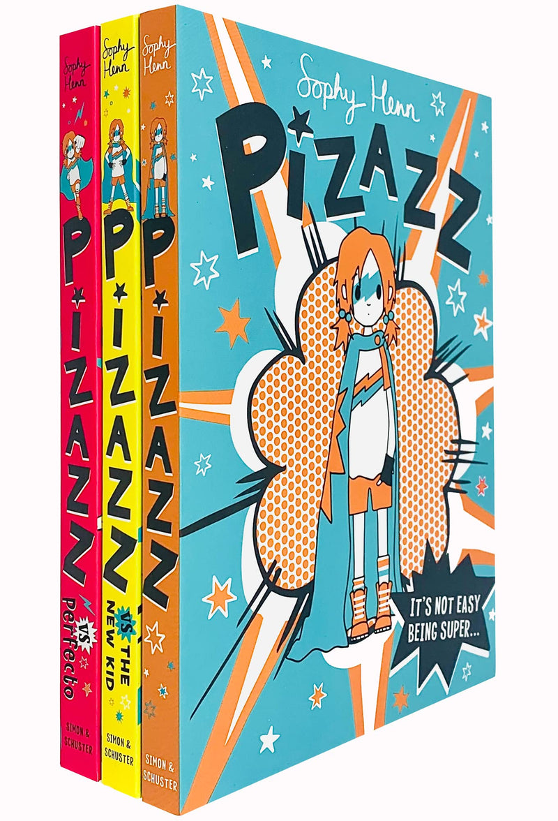 Pizazz Series The Super Awesome New Superhero 3 Books Collection Set By Sophy Henn(Pizazz, Pizazz vs The New Kid & Pizazz vs Perfecto