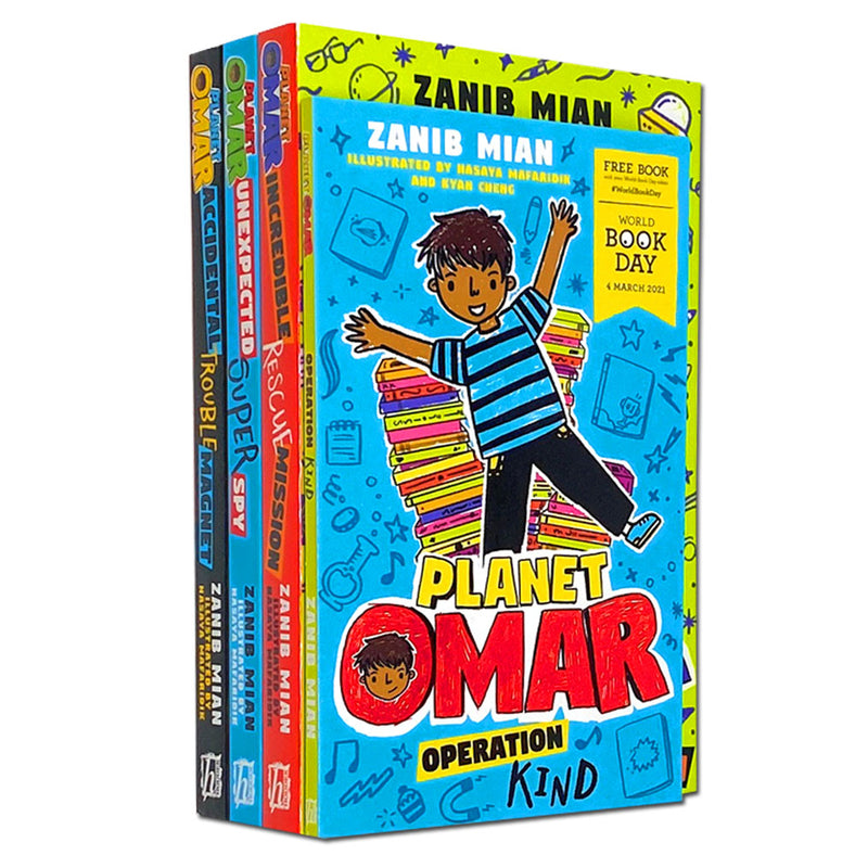 Planet Omar Series 4 Books Collection Set Inc Operation Kid World Book Day By Zanib Mian