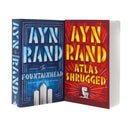 Photo of the Fountainhead/Atlas Shrugged Box Set by Ayn Rand on a White Background