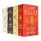 Photo of The Kingsbridge Novels 4 Book Collection by Ken Follett on a White Background