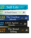 Photo of Louise Penny Books 1-5 on a White Background