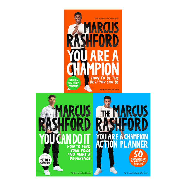 Marcus Rashford Collection 3 Books Set (You Are a Champion, You Can Do It & You Are a Champion Action Planner)