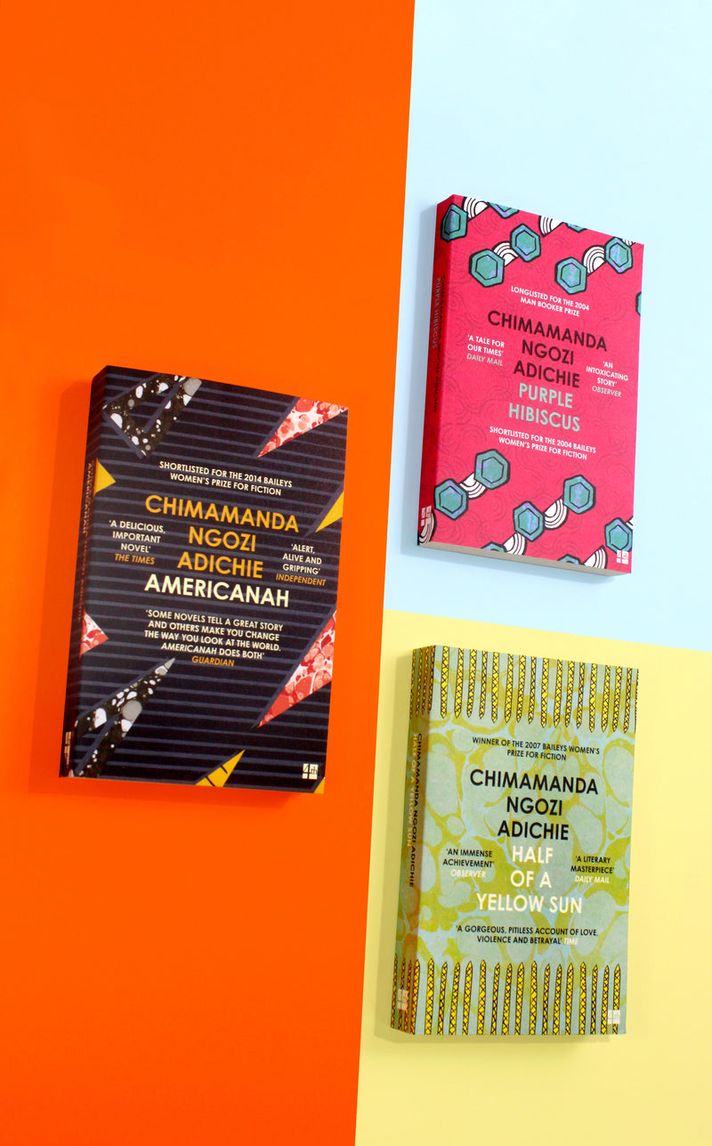 Chimamanda Ngozi Adichie 3 Books Collection Set, (Purple Hibiscus, Americanah & Half of a Yellow Sun)