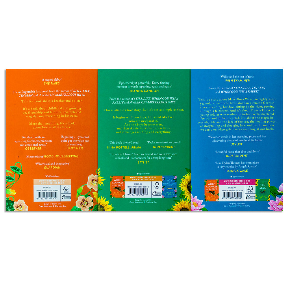 Sarah Winman 3 Book Collection– Tin Man, A Year of Marvellous Ways & When God Was a Rabbit | Emotional & Captivating Literary Fiction Novels