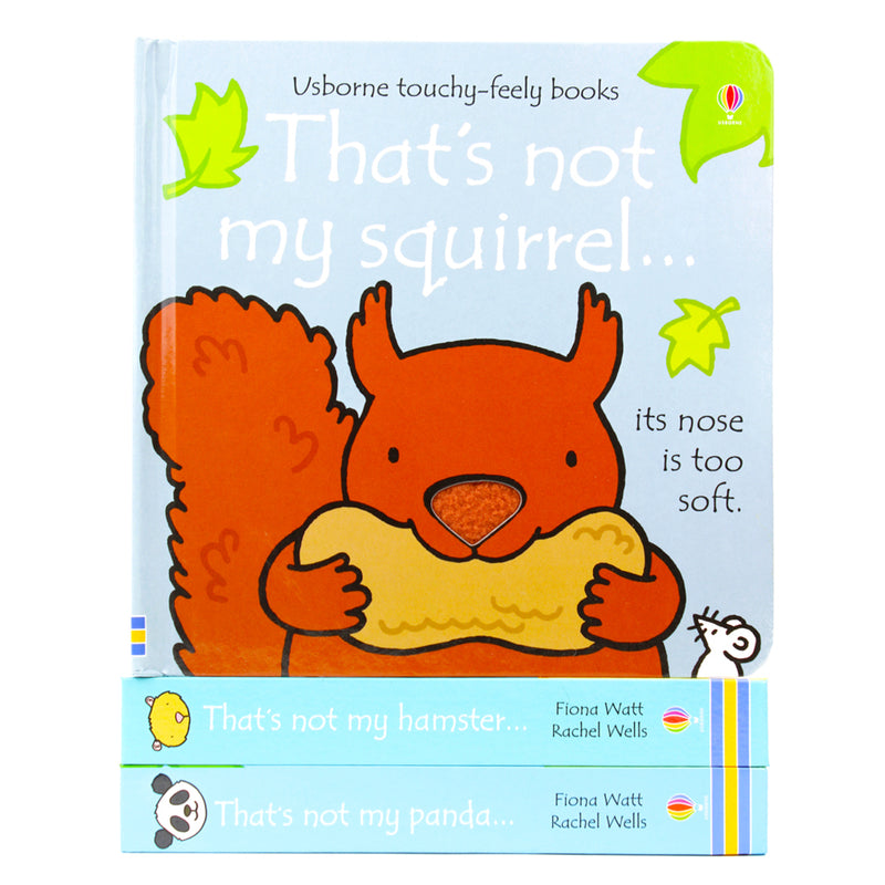 Thats Not My Touchy Feely 3 Board Books Set Inc Squirrel, Hamster and Panda
