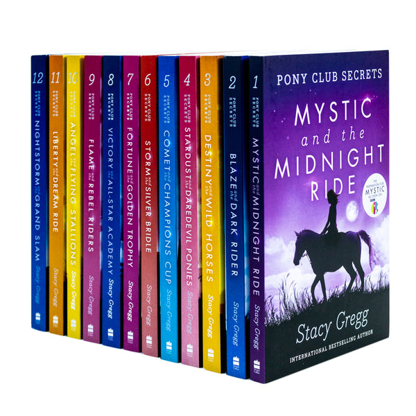 Pony Club Secrets Series by Stacy Gregg 12 Books Collection Set (Mystic and the Midnight Ride, Blaze and the Dark Rider, Destiny and the Wild Horses, Stardust and the Daredevil Ponies & More…