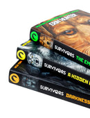 Erin Hunter Survivors Series 3 Books Collection Set (Darkness Falls, A Hidden Enemy, The Empty City)
