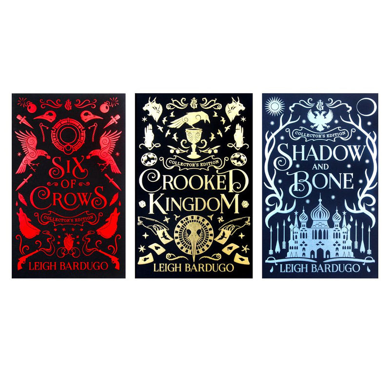 Leigh Bardugo Collector's Edition 3 Hardback Book Set | Shadow & Bone, Six of Crows, Crooked Kingdom| YA Fantasy, Magic, Adventure, Bestselling Series