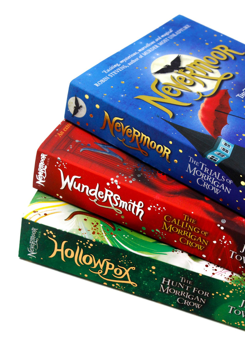 Morrigan Crow Nevermoor Series 3 Books Collection Set by Jessica Townsend (Hollowpox, Nevermoor & Wundersmith)