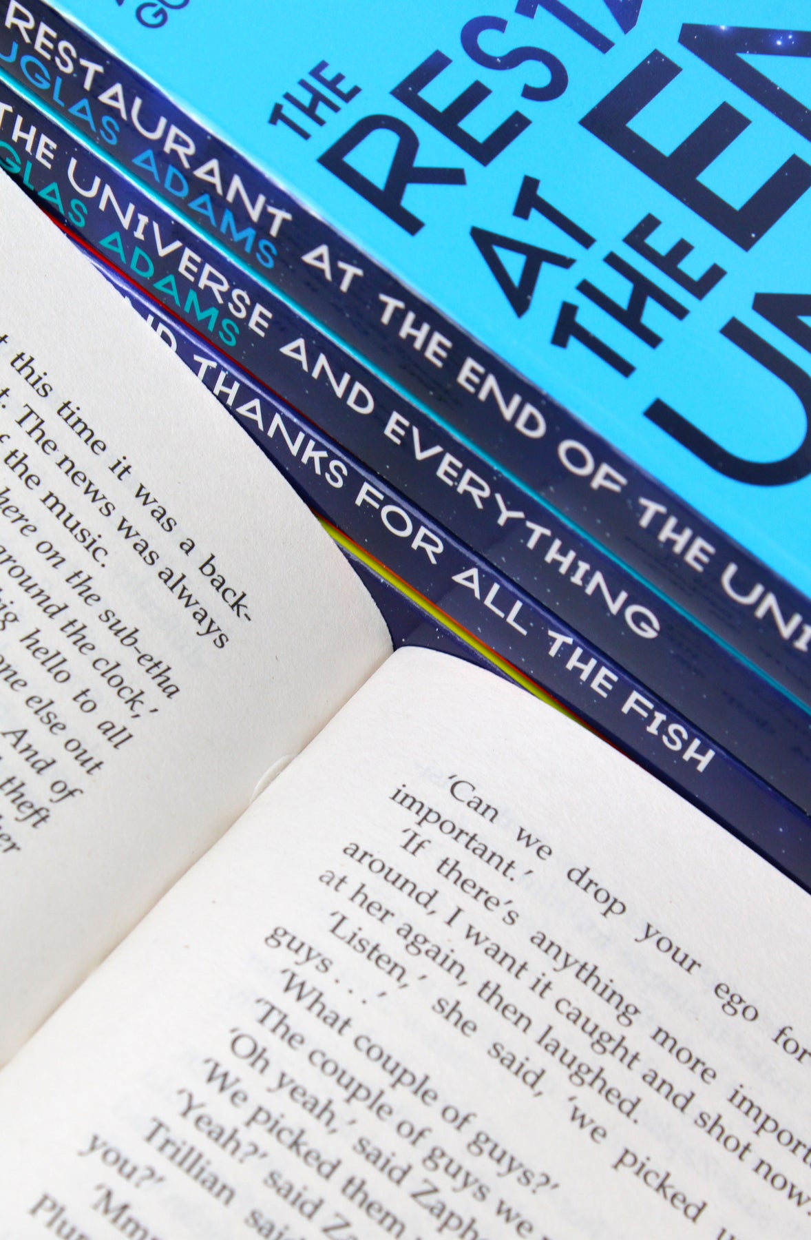 thumbnail image 2 of The Hitchhiker's Guide To The Galaxy: Complete Books 1-5 Box Set By Douglas Adams (Paperback) 2 of 5