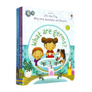 Usborne Very First Lift-the-Flap Questions And Answers Collection 2 Books Set (What are Germs, What is Poo)