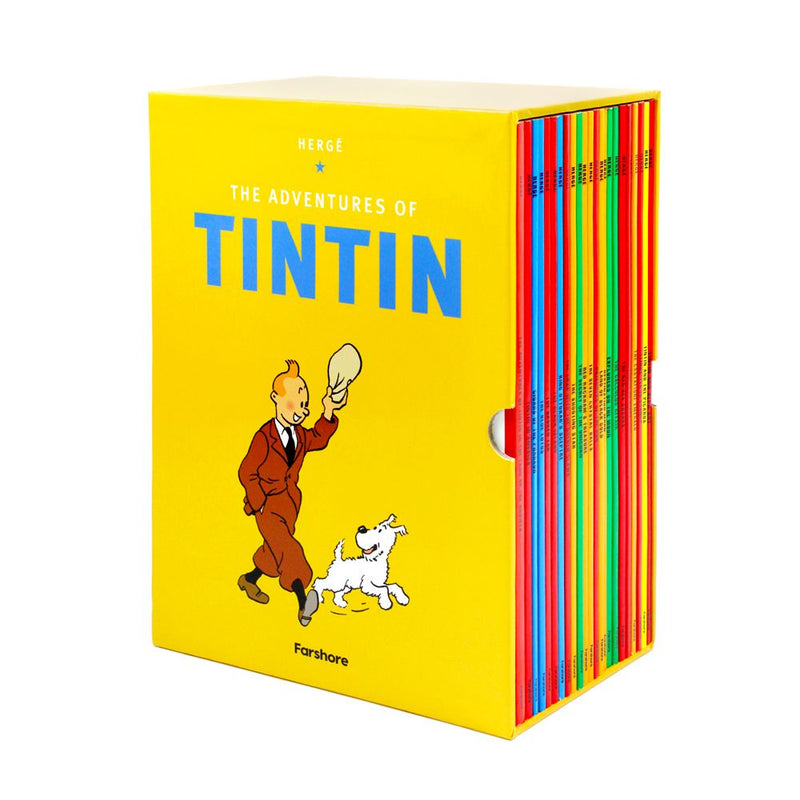 The Adventures of Tintin Paperback Box Set – 23 Classic Comic Book Stories by Hergé | Timeless Adventure & Mystery Series with Stunning Illustrations