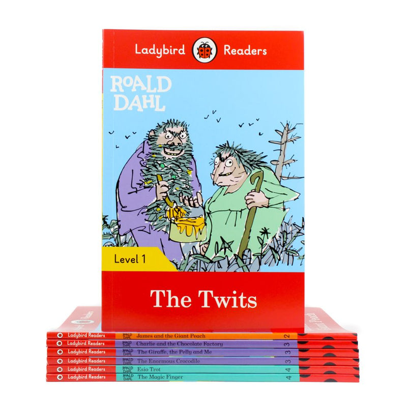 Ladybird Readers Roald Dahl Series 7 Books Set Level 1 - 4 Collection