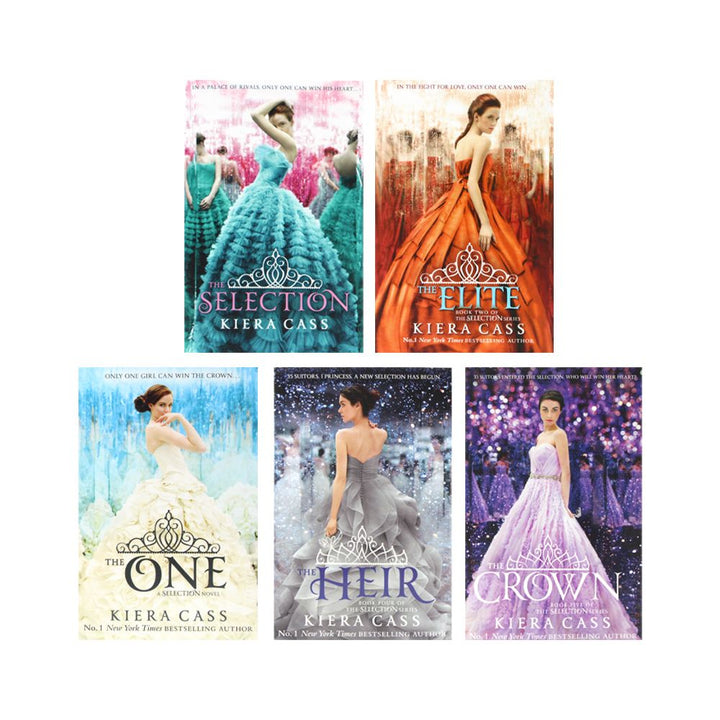 Kiera Cass The Selection Series 1-5 Book Set – Bestselling YA Dystopian Romance: The Selection, The Elite, The One, The Heir & The Crown for ages 12+