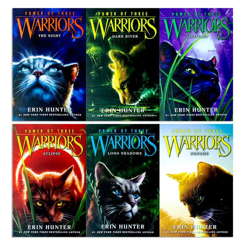 Warriors Cat Power of Three Book 1-6 Series 3 Books Collection Set By Erin Hunter