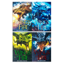 Wings of Fire Series Books 1 - 4 Collection Set by Tui T Sutherland (Dragonet Prophecy, The Lost Heir, The Hidden Kingdom & The Dark Secret)