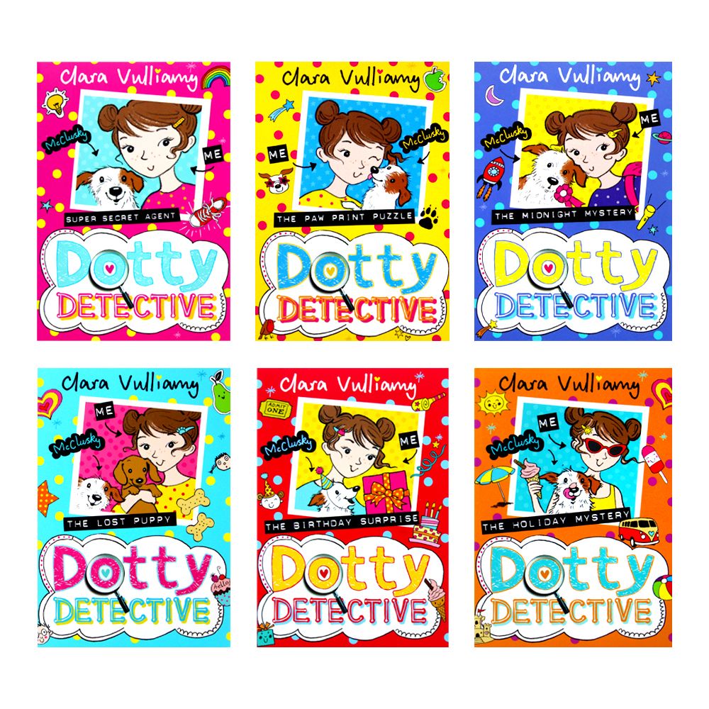 Dotty Detective 6 Book Set by Clara Vulliamy – Children's Mystery Series Fun Animal Stories, Adventure, Humor, Friendship, Reading Goals