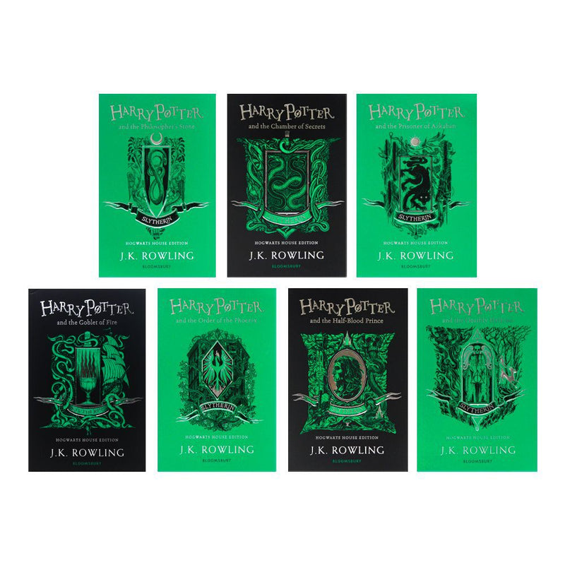 Harry Potter Slytherin House Editions Paperback Box Set: J.K. Rowling - 7 books Set  (No Box)