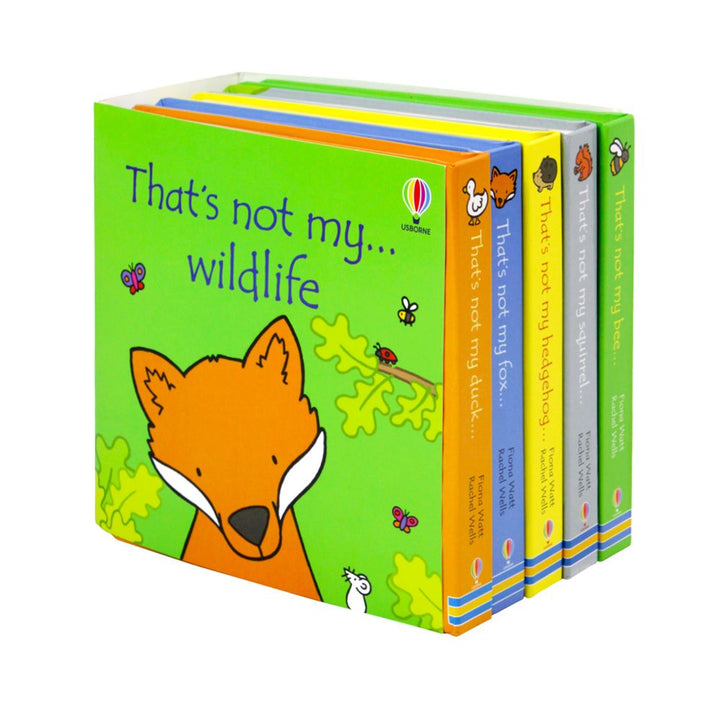 That's Not My Wildlife 5 Book Board Book Set by Fiona Watt, Duck, Fox, Hedgehog, Squirrel, Bee, Fun Interactive Early Learning for Babies and Toddlers