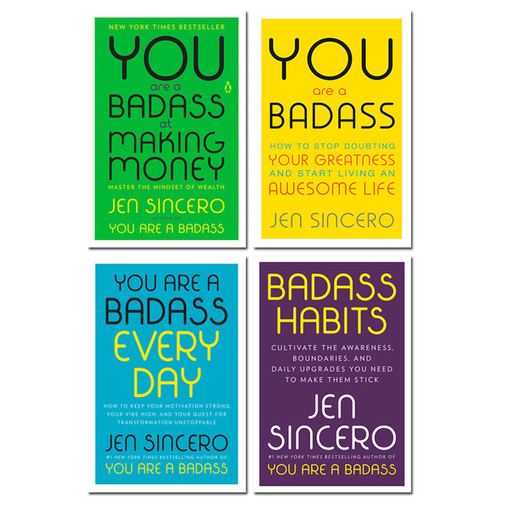You Are a Badass Series 4 Books Collection Set by Jen Sincero – Self-Help, Motivation, Personal Growth, Confidence, Empowerment & Life-Changing Advice