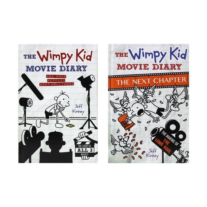 The Wimpy Kid Movie Diary Collection 2 Books Set by Jeff Kinney – The Next Chapter & How Greg Heffley Went Hollywood | Children's Humor, Kids Series