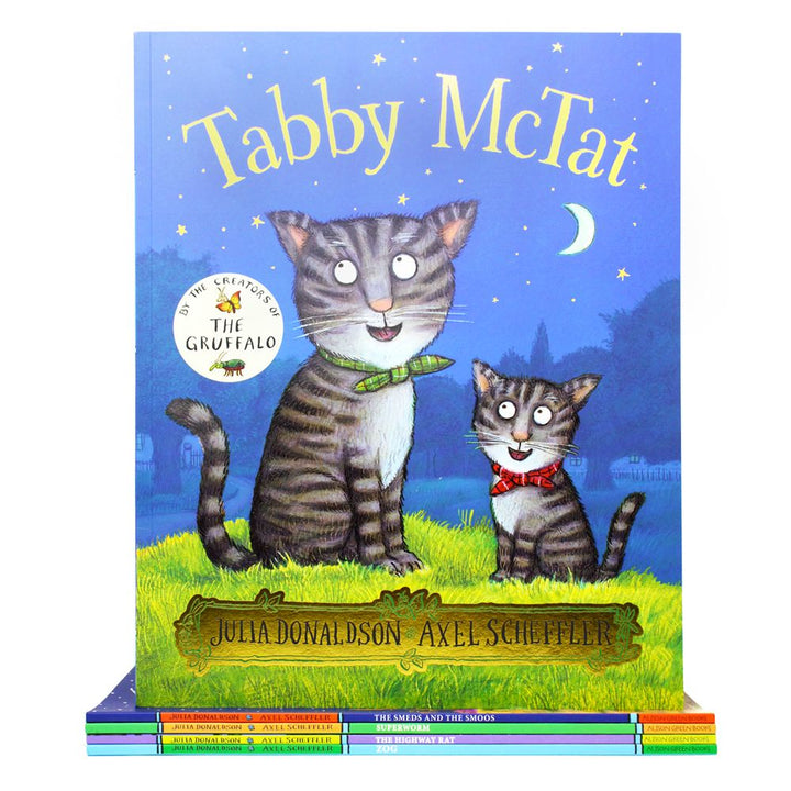 Julia Donaldson & Axel Scheffler 5-Book Set | Fun & Illustrated Children's Stories | Smeds and Smoss, Super Worm, Highway Rat, Tabby McTat, Zog